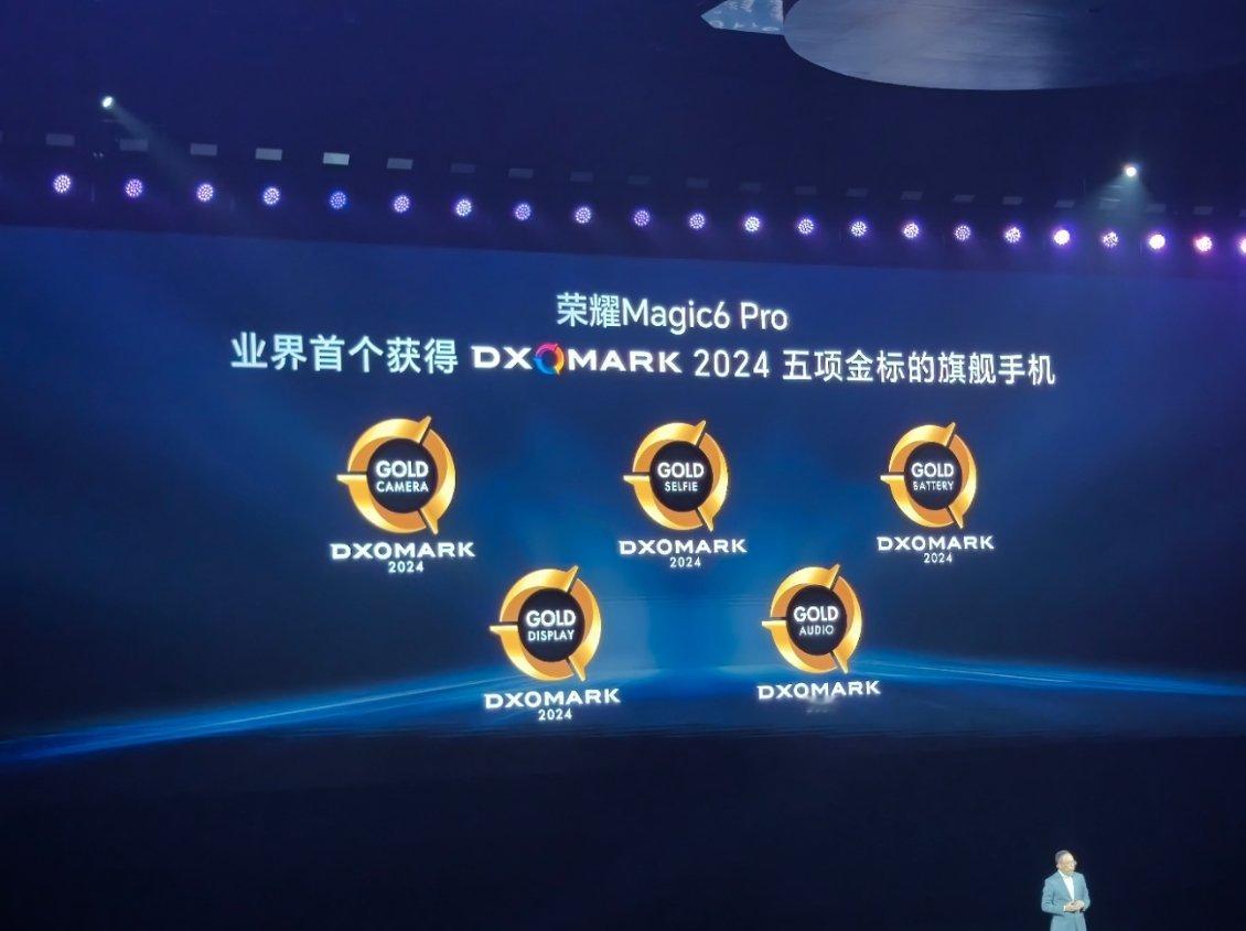 荣耀Magic6 Pro DXOMARK五项金标认证，影像得分158分，位列第一