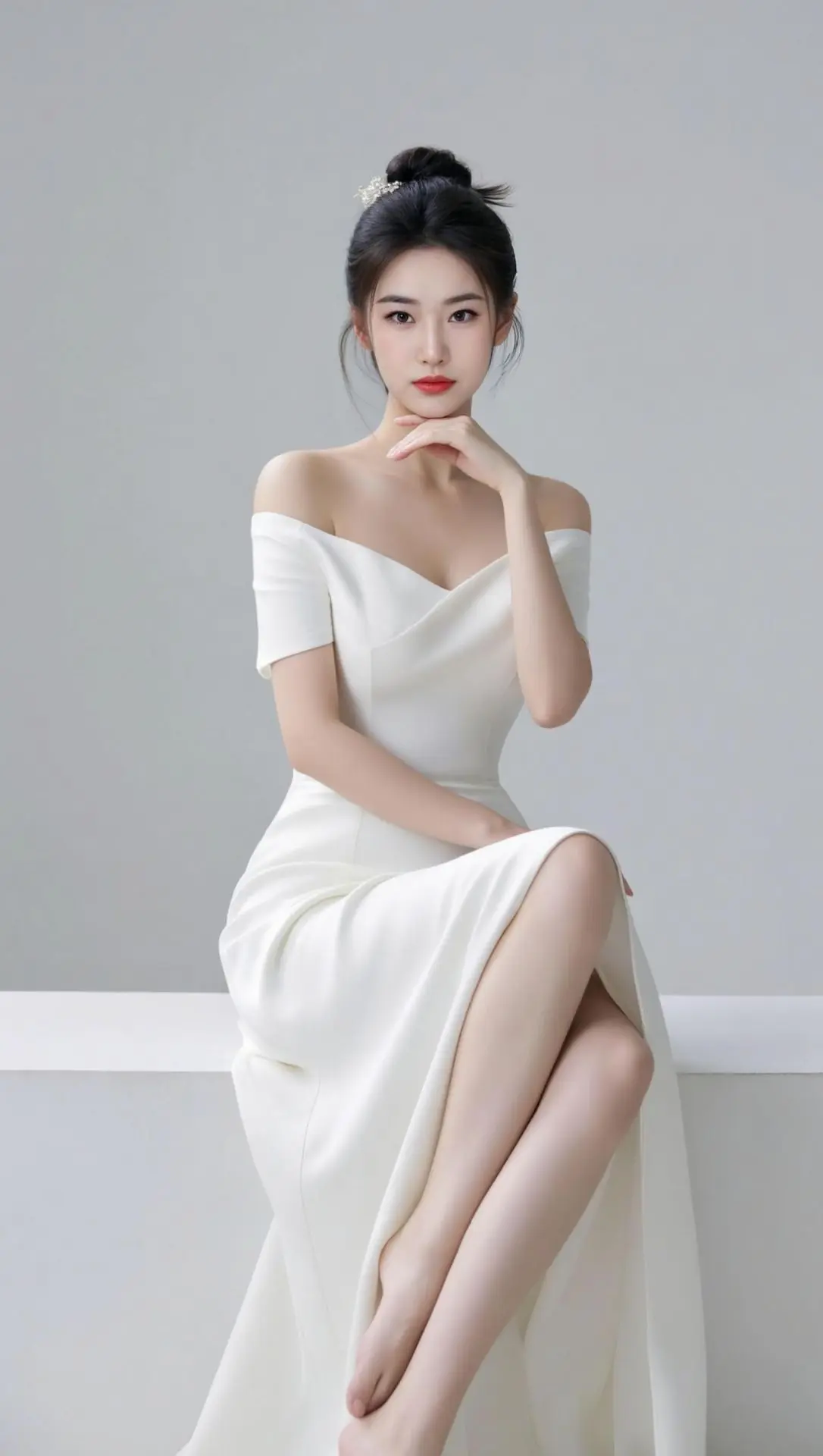 AI极简白纱写真 ai创作