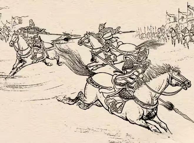 打完收工。话说在一场战斗中，此将率先出马上阵迎敌，打了没几个回合拨马就...