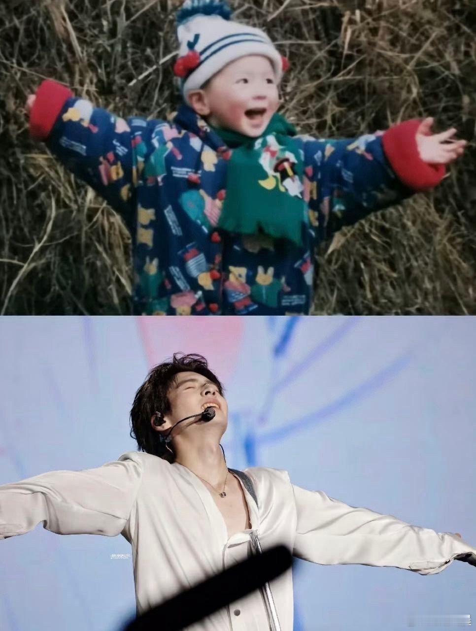 蒲熠星是等比例长大的吧 翻到蒲熠星小时候的照片真的被惊到，五官神态跟现在一模一样