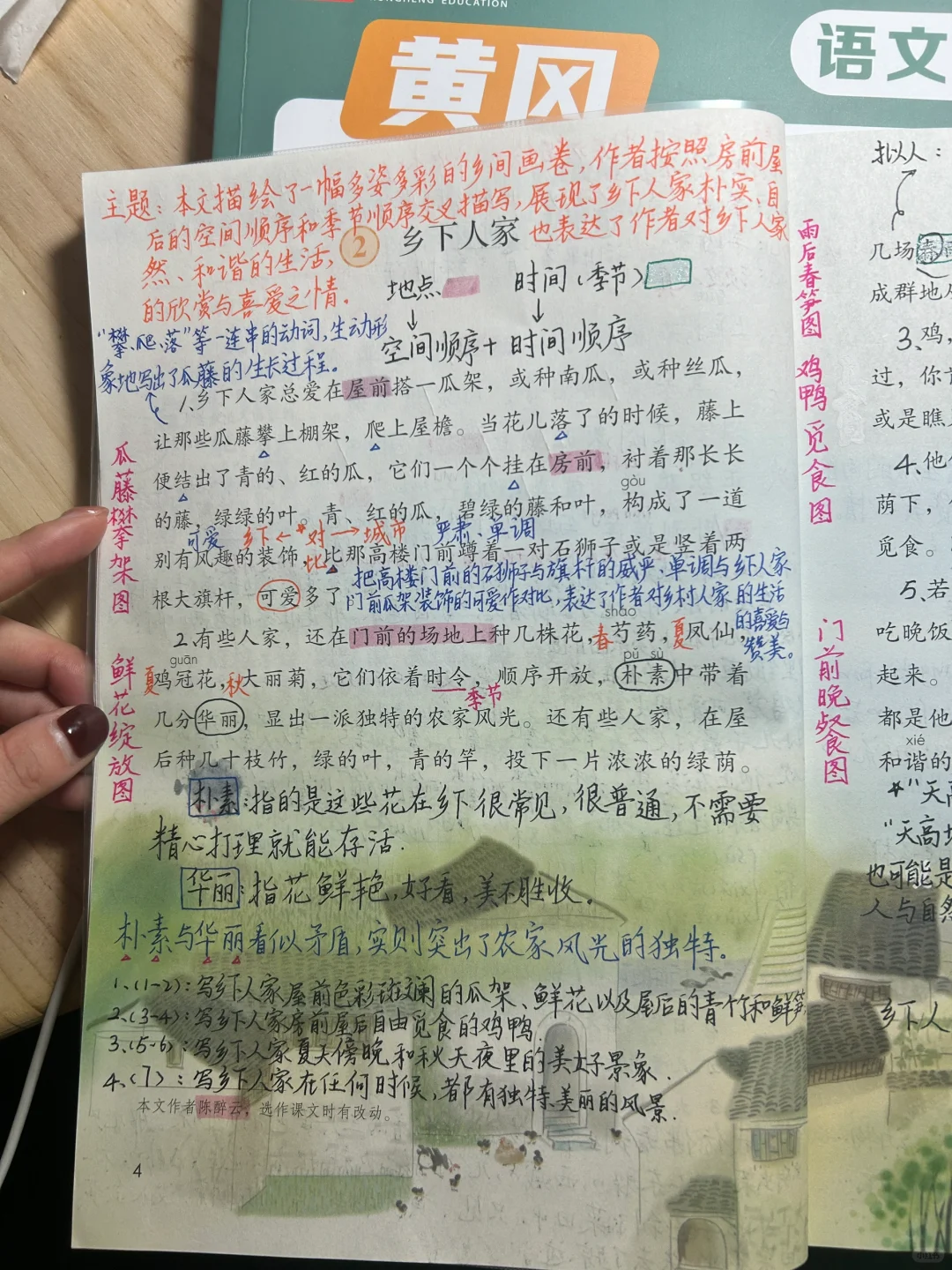 四下语文备课 2《乡下人家》