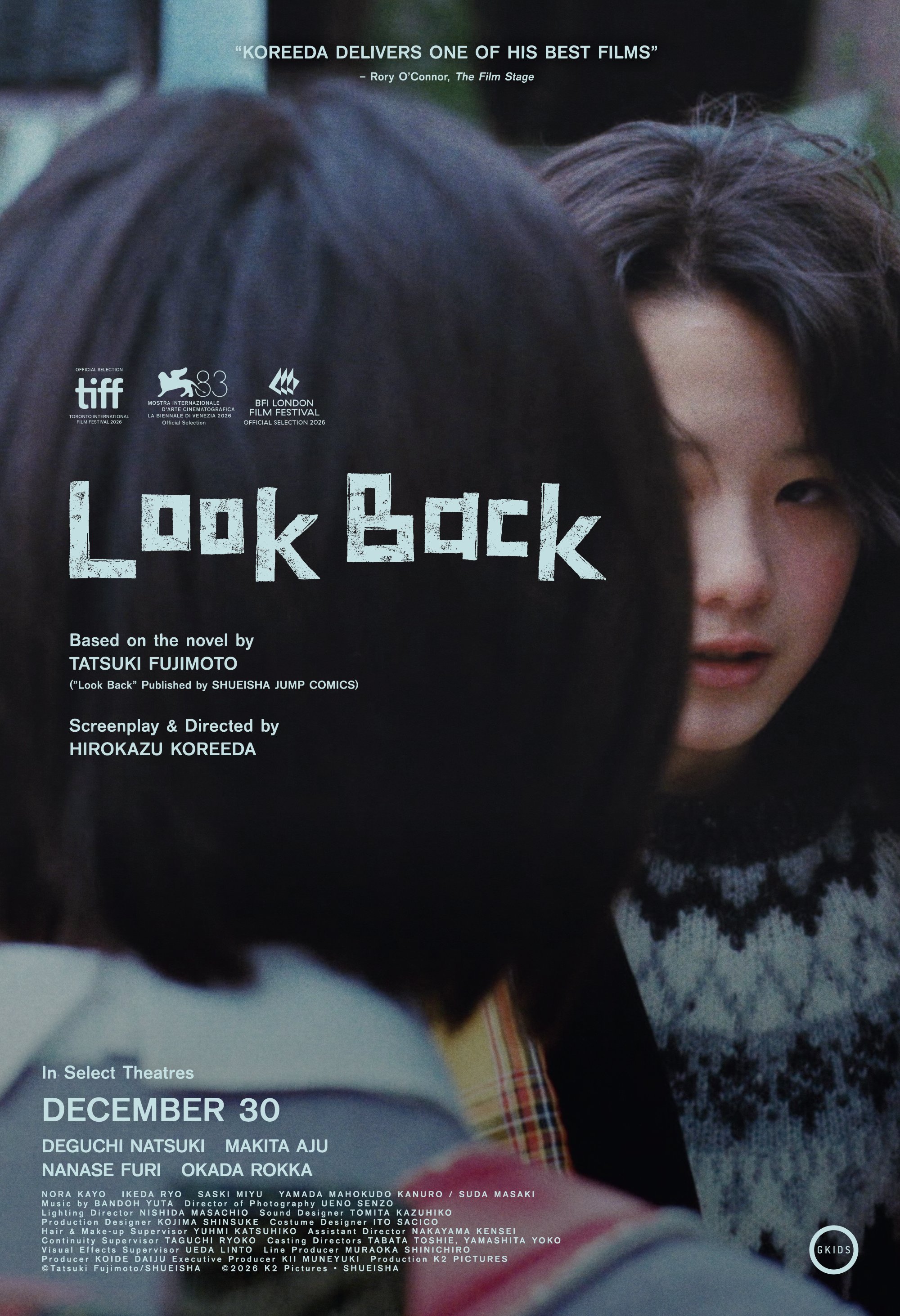 是枝裕和《蓦然回首》释出美版海报，北美院线12月30日上映。 ​​​