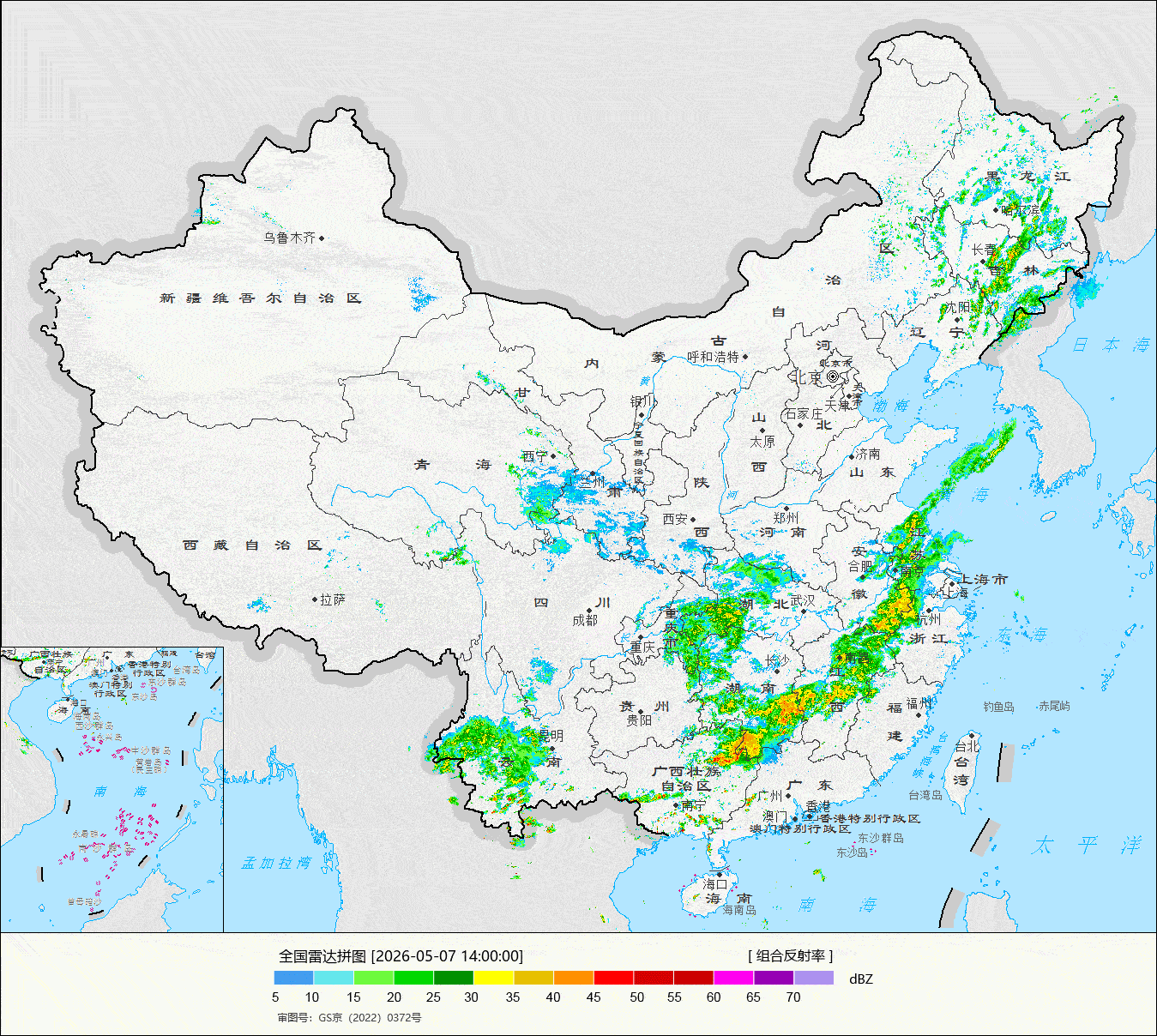 【强对流】今天下午在广西、湖南多地出现了短时强降雨。17-18时，广西象州雨量6