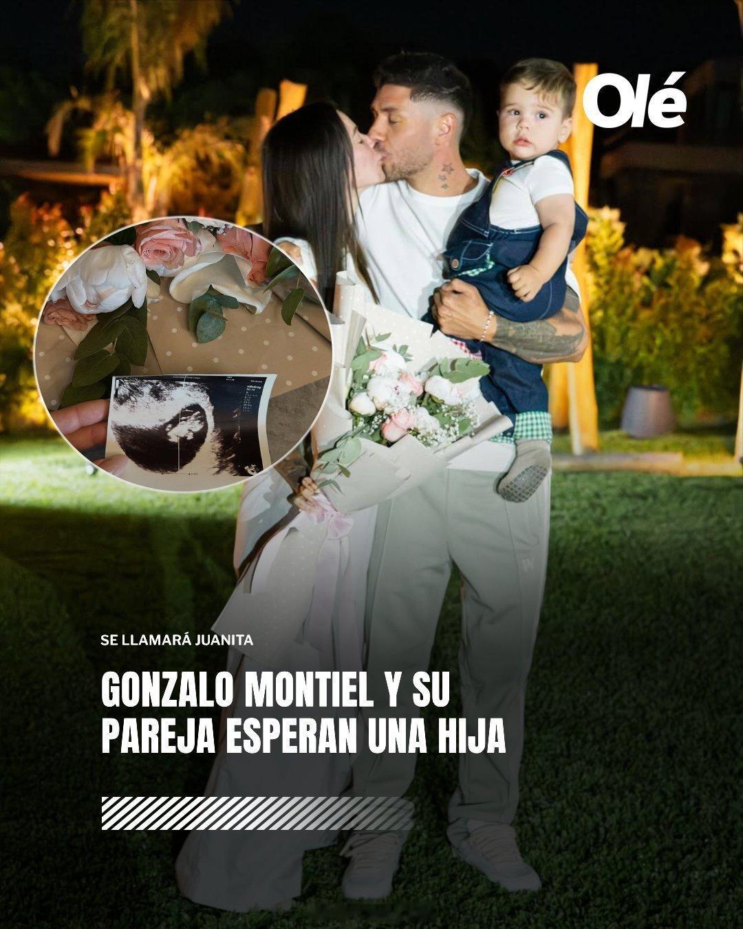 蒙铁尔和女友即将迎来他们的女儿❤️🎉👶 卡琳娜·纳库奇奥在与爱人分享的帖子中