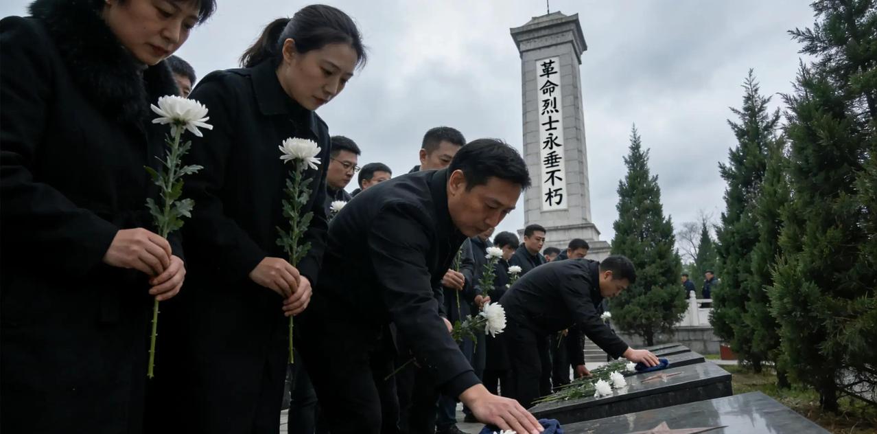 清明细雨中，烈士陵园前，为什么那束白花总刺痛人心？一抔热土一抔魂的惨烈牺牲，竟铸