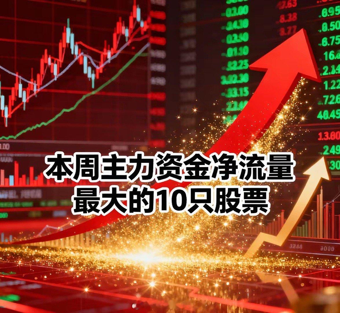 本周主力资金净流量最大的10只股票： 1. 新易盛(300502) 净流入：16