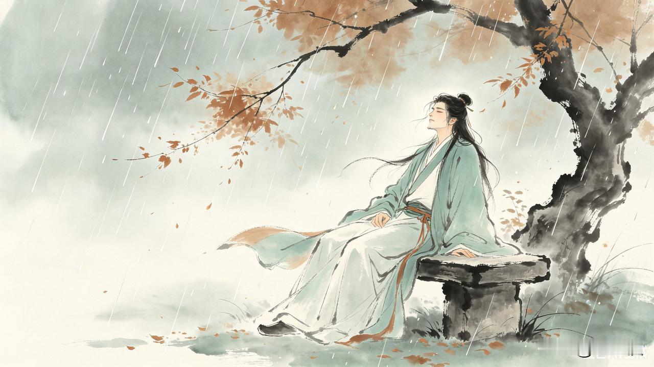 上联：秋雨湿春梦
下联：晚风醉故人