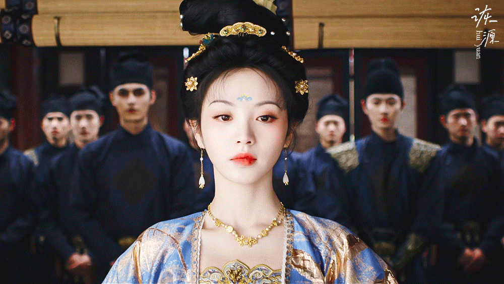 田曦薇 《子夜归》武祯 / 动图EP37-01 蓝衣（蓝黄）含泪[捂嘴哭][捂嘴