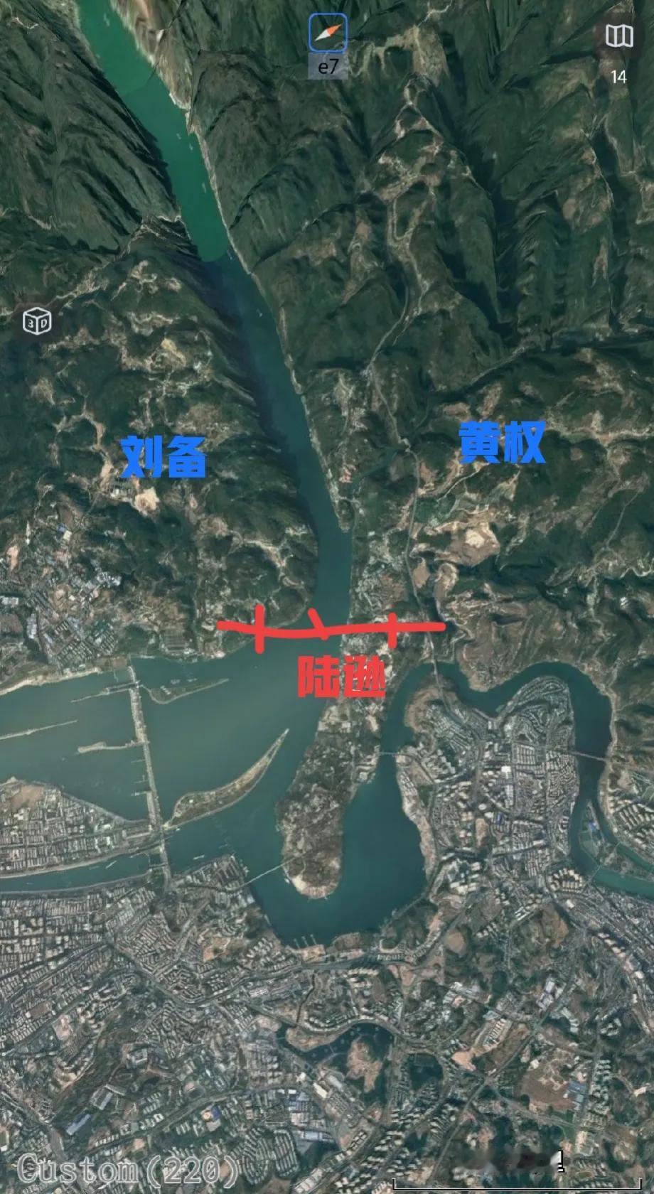 这就是刘备为什么会兵败夷陵的原因。蜀军沿长江南岸行军，被陆逊大军堵在三峡里。蜀军
