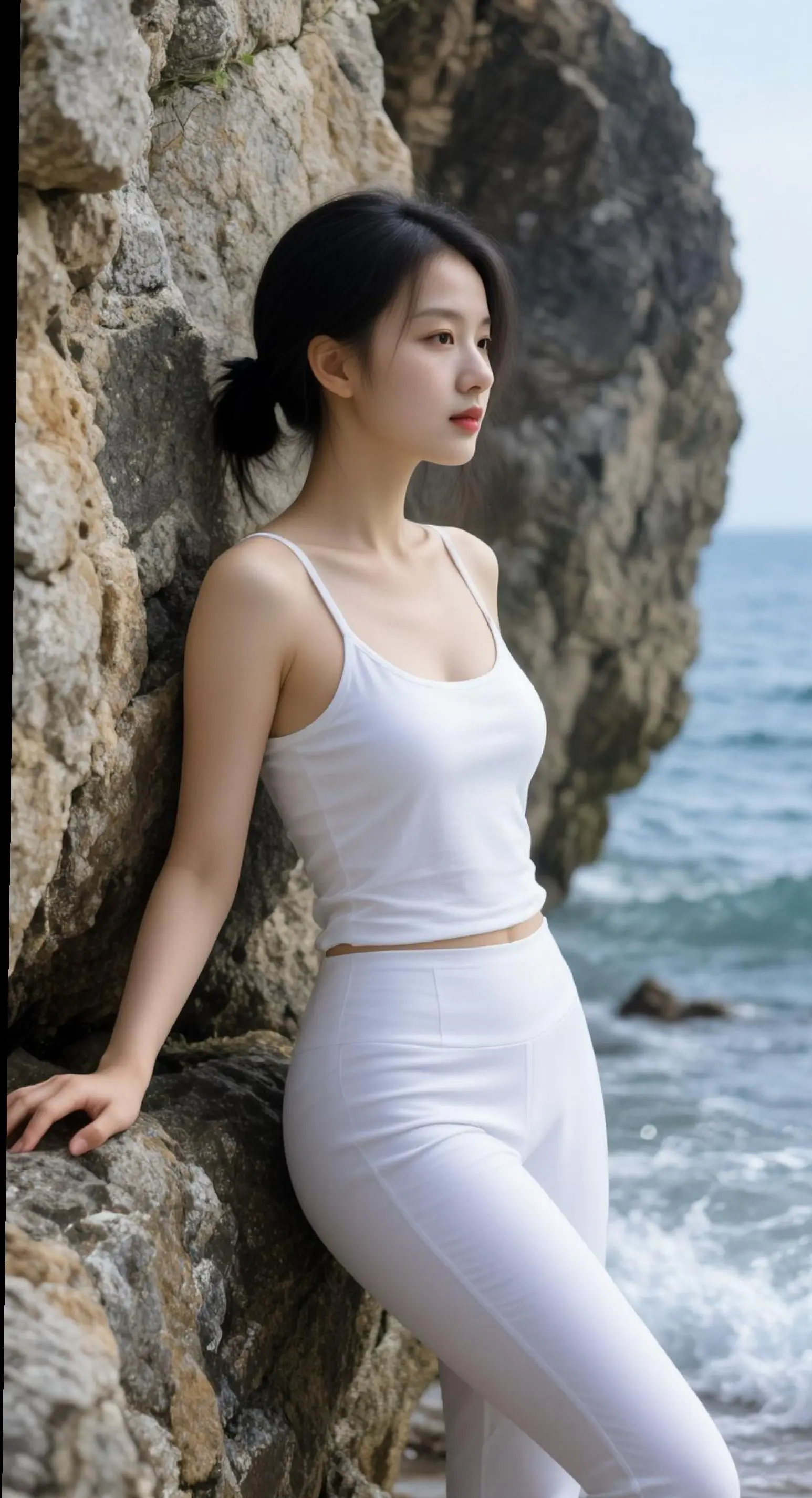 AI海滨清透照 ai创作