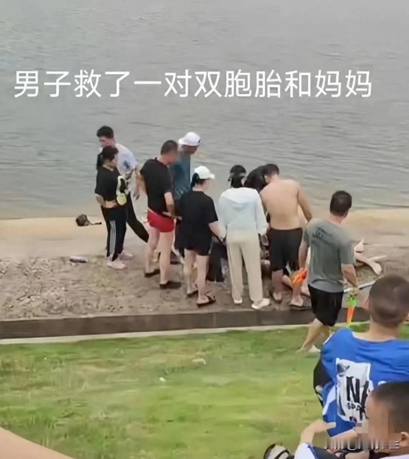 “连狗都不如？”武汉，一男子为救落水的母子三人，跳下水将全部人救出，自己却被水流