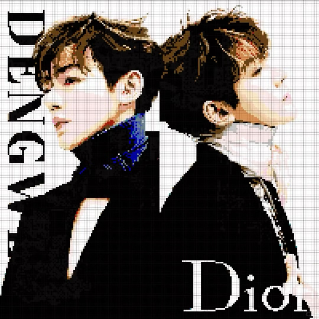 邓为微博之夜像素画室！这张图太绝了