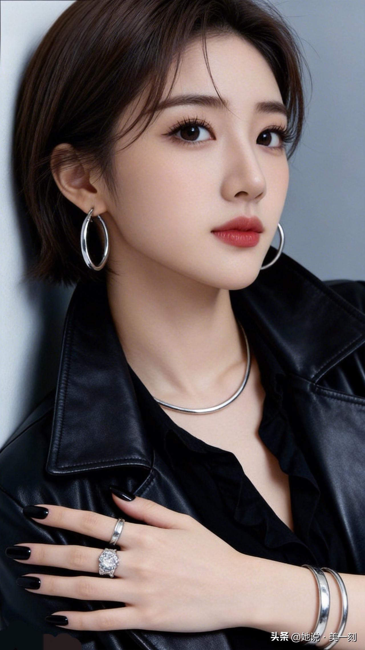 优雅黑皮衣搭配，尽显都市女性魅力！💄✨38岁大龄单身小姐姐该何去何从