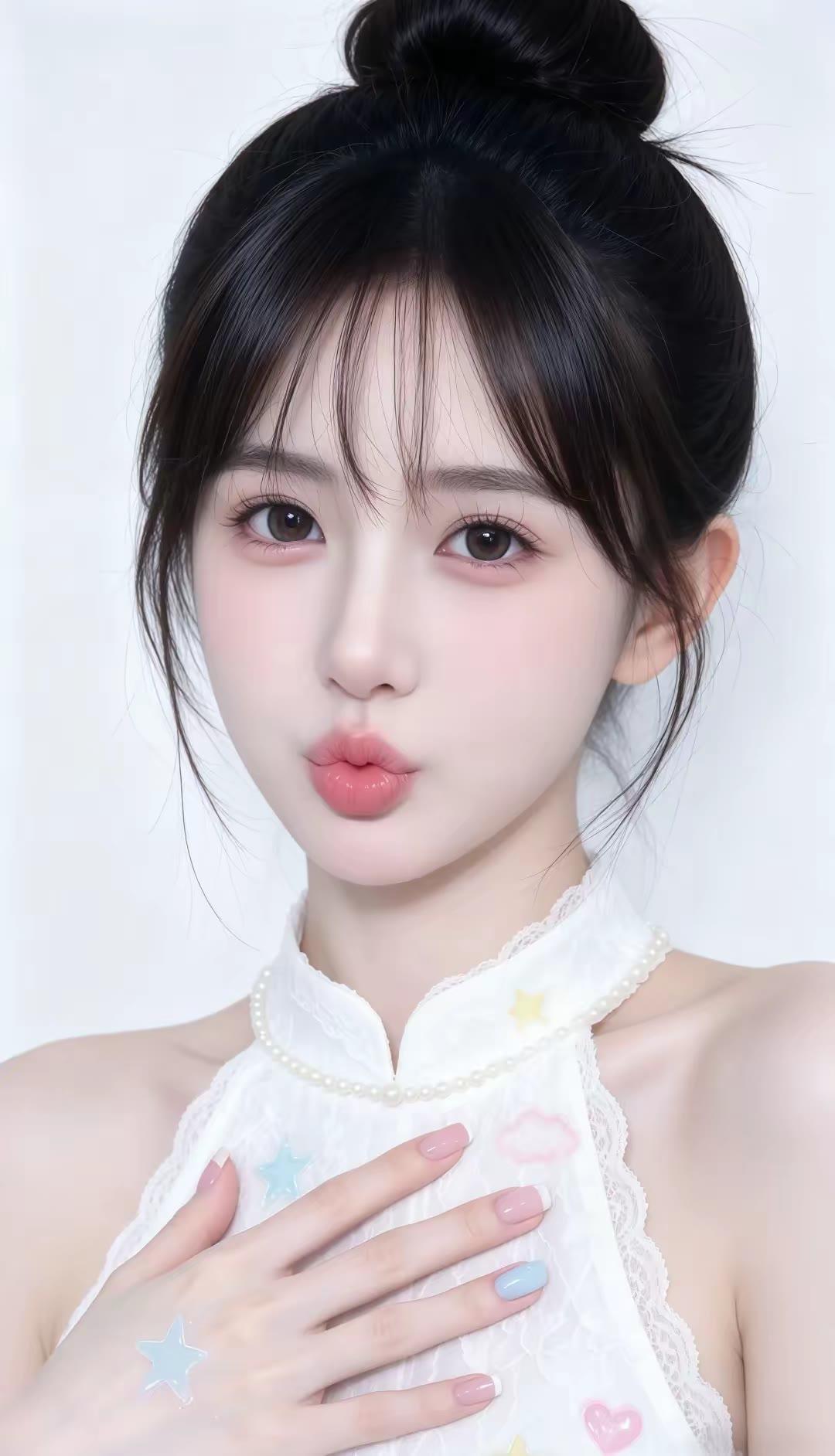玉人如花，娇颜似画。