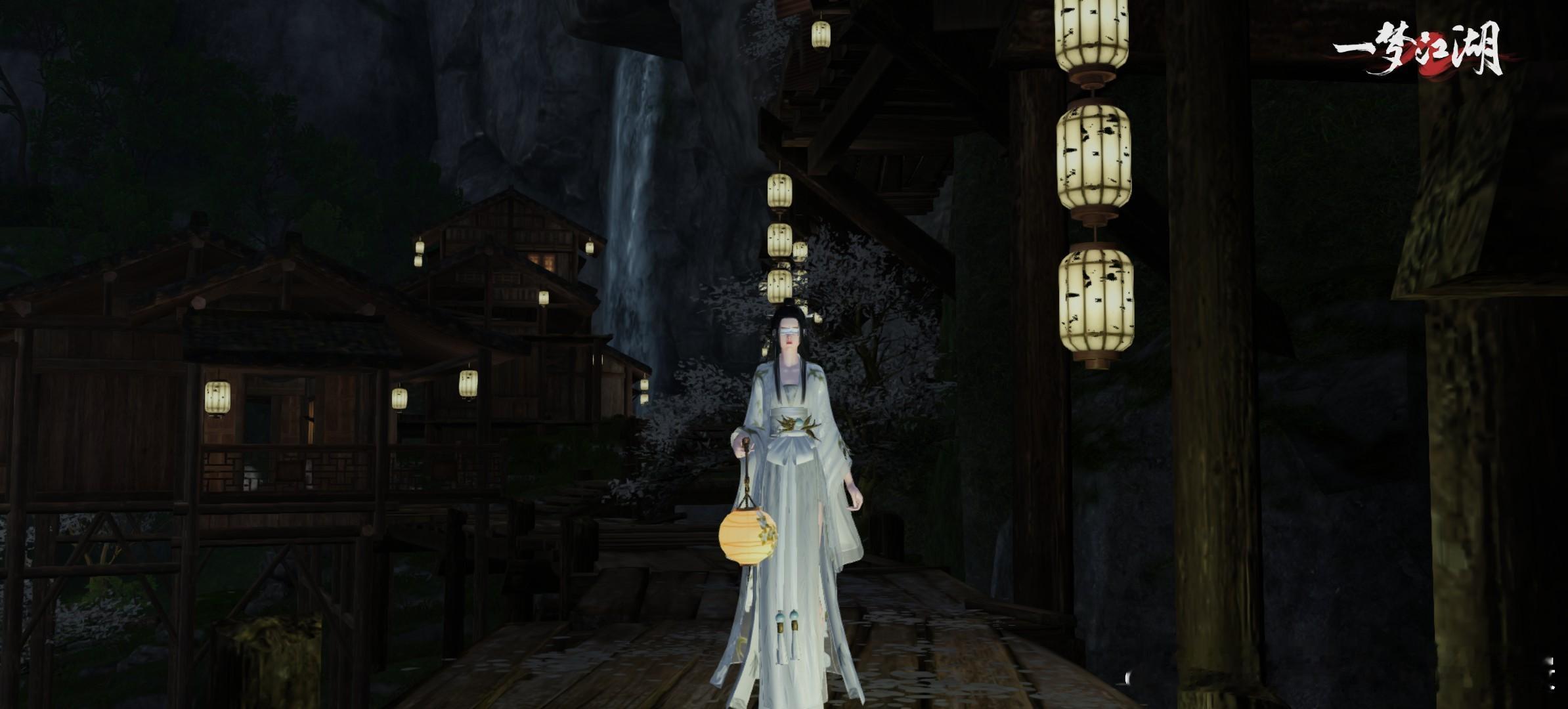 #一梦江湖[超话]#亡者照路，晚上不建议拍长生里，太阴间了[允悲] ​​​