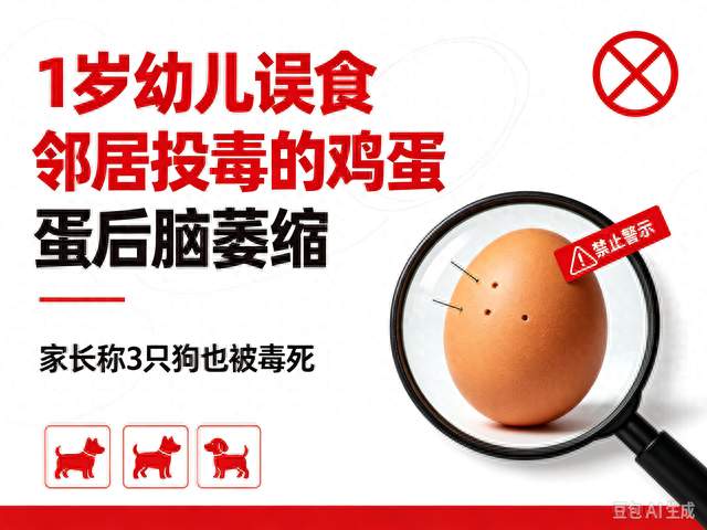 1岁宝宝误食邻居毒鸡蛋，确诊脑萎缩！带娃真的别侥幸