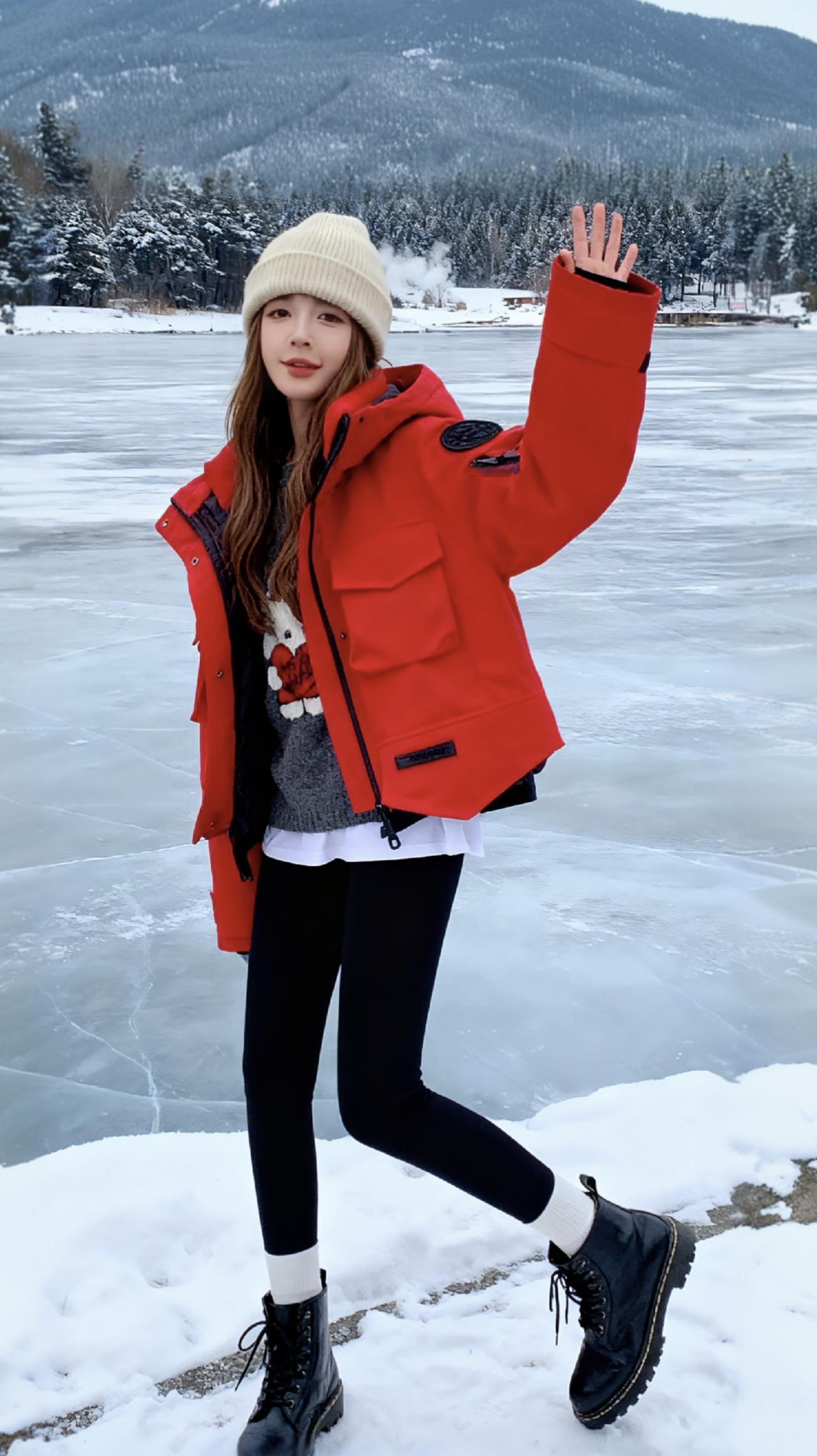 爱了爱了 这也太好看了 保暖穿搭 加厚保暖派克服女装穿搭