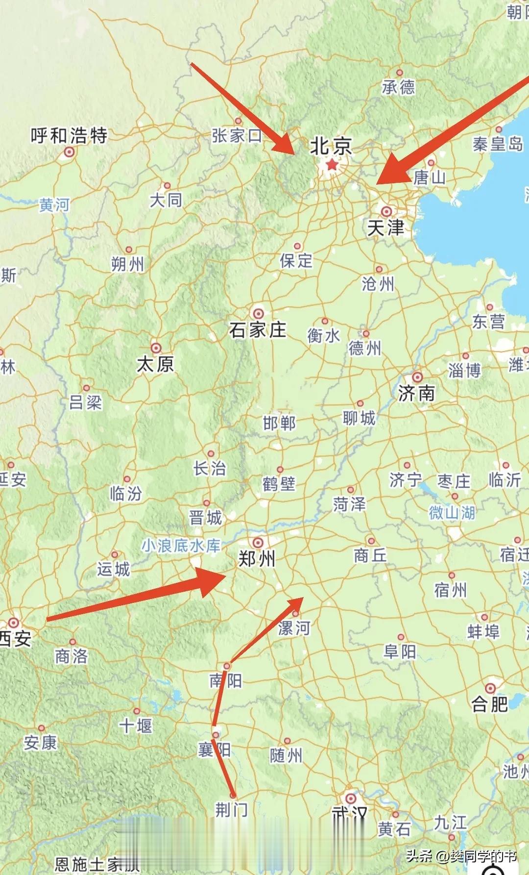 中国地理上有三条战略线至关重要，全部通往中原地区，关中到洛阳线；南阳到襄阳到荆州