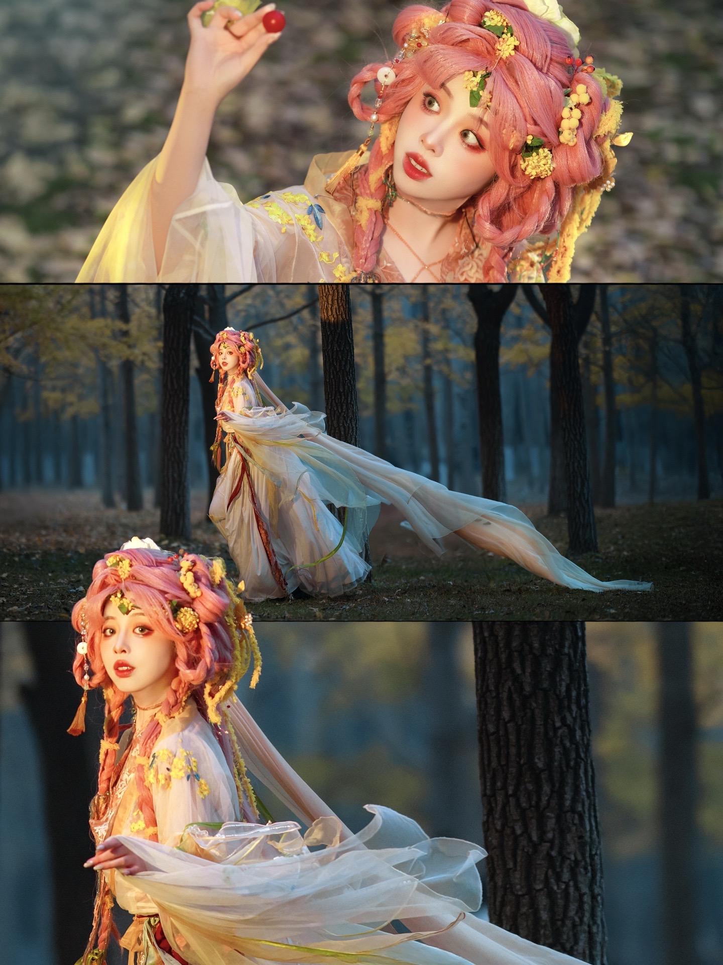 童话里跑出来的丰收少女。