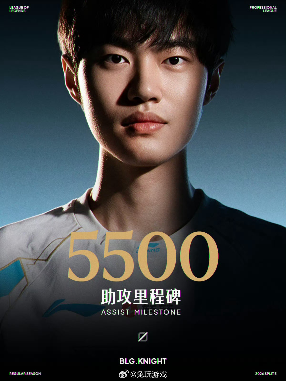 【里程碑：Knight达成LPL5500助攻成就】Knight5500助攻在今日