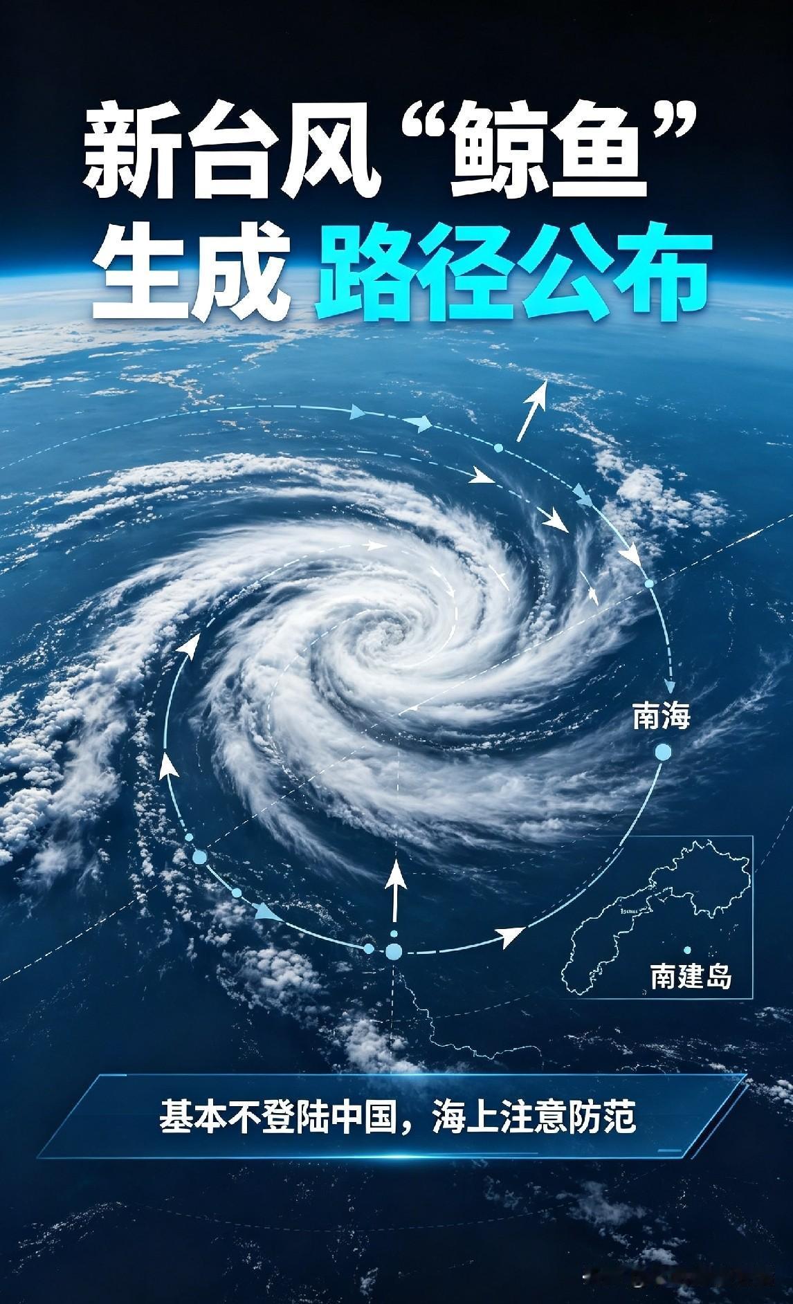 注意啦！新台风“鲸鱼”生成，官方公布了完整移动路径。
据中央气象台消息，今年第1