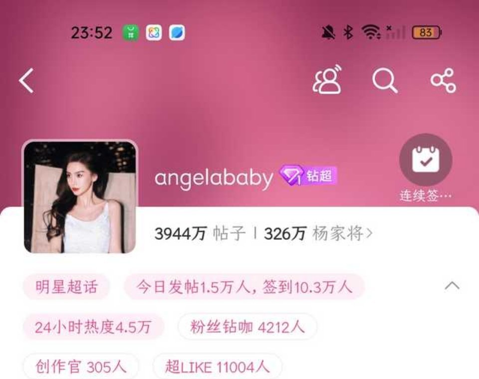 angelababy昨天超like破1.1万了！！ ​​​