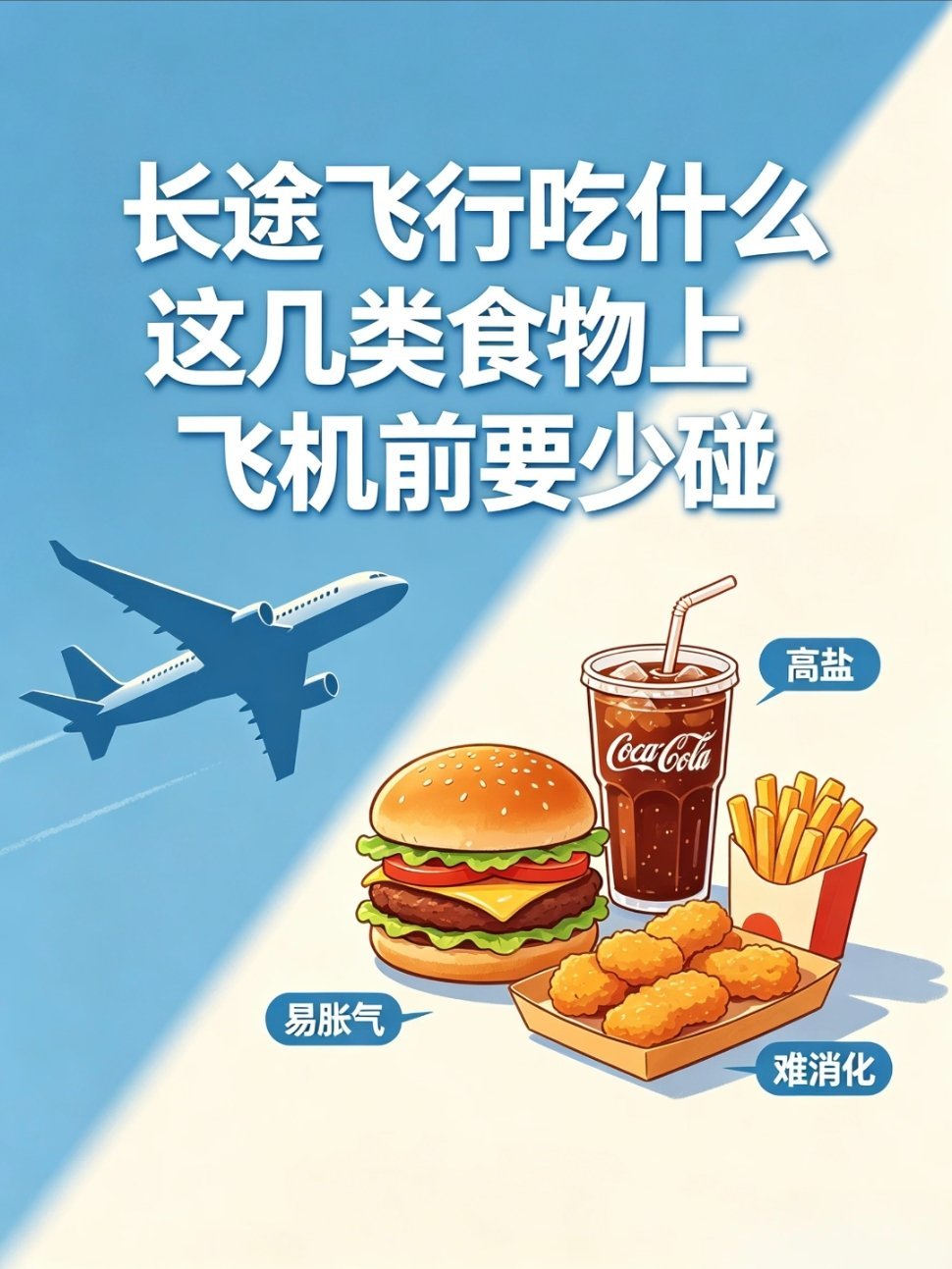 坐飞机前少吃4种食物上飞机前吃错东西有多难受为什么飞机上饮食要特别注意 机舱气压