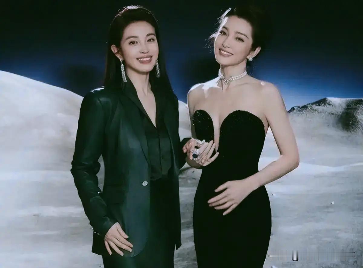 李冰冰和妹妹的合影
