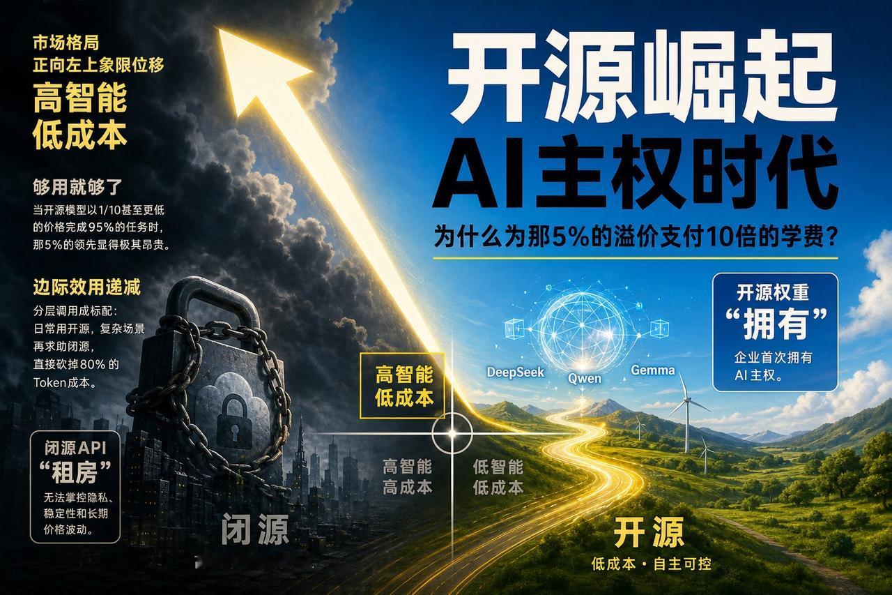 【大模型性价比临界点：开源正在“吞噬”闭源溢价】

长期以来，AI圈有个默认共识
