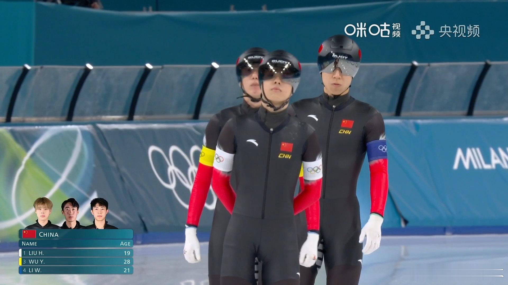 中国速滑男团铜牌中国速滑男团再创历史再创历史！由刘瀚彬、吴宇、李文淏组成的中国队