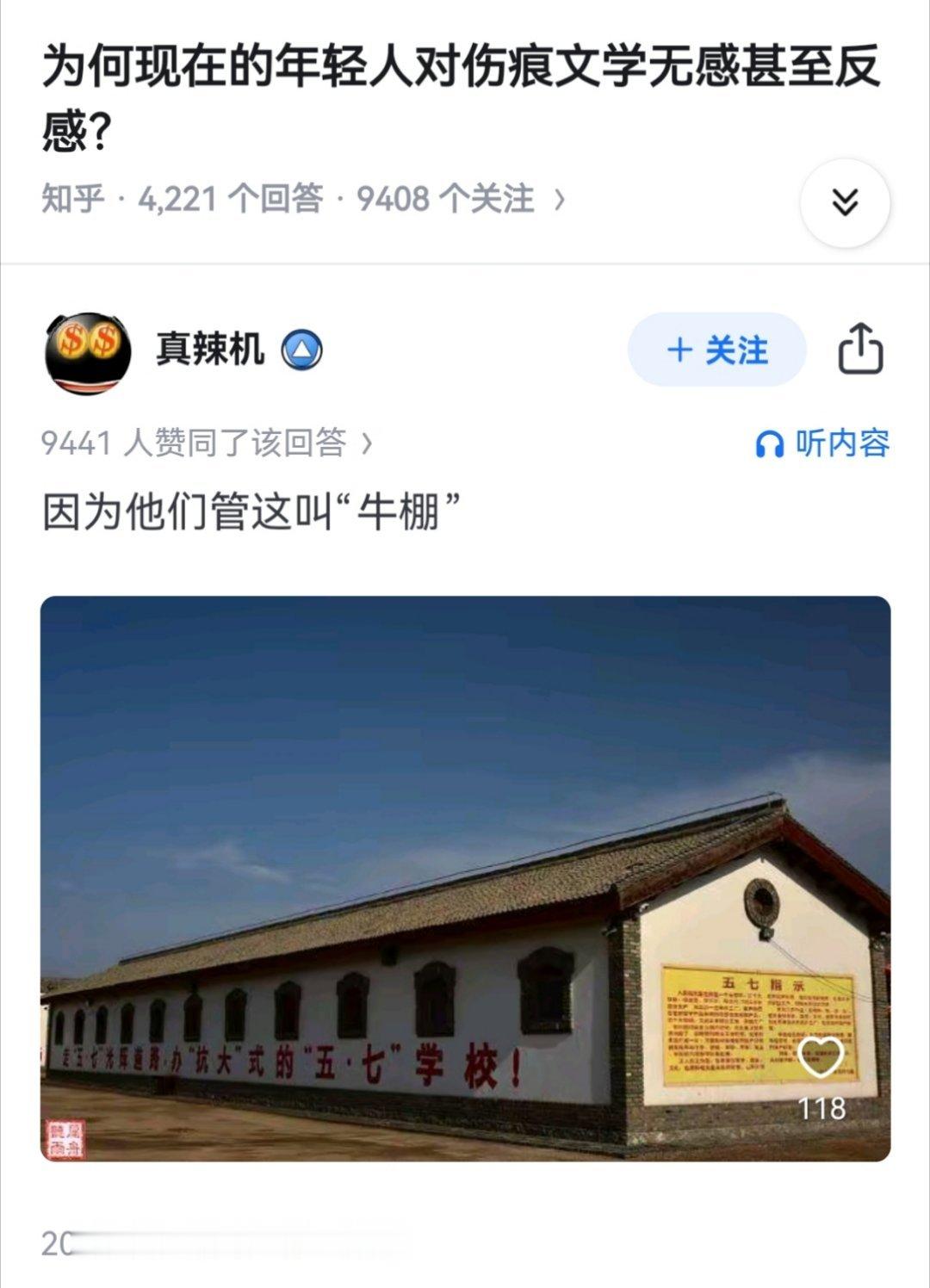 为何现在的年轻人对伤痕文学无感甚至反感？[笑而不语] ​​​