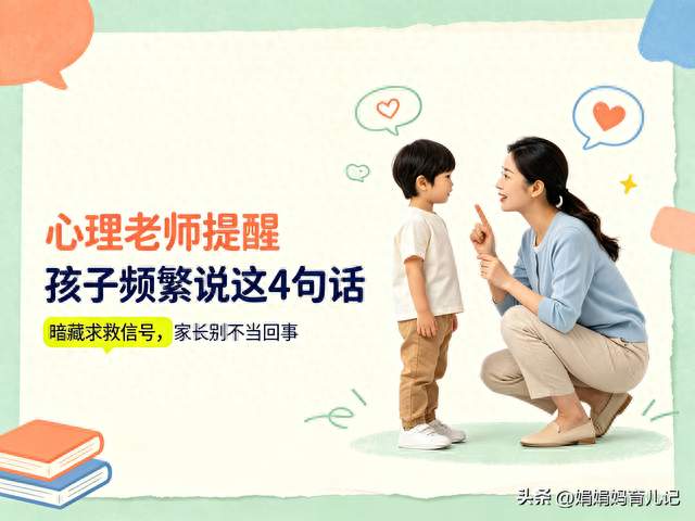 心理老师提醒：孩子总说这4句话，暗藏求救信号，家长别不当回事