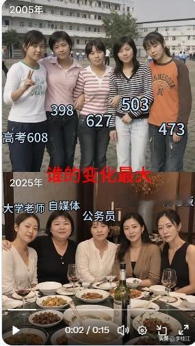 高考不同分数，10年后的变化。