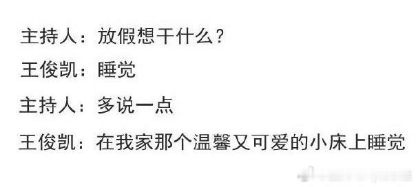 王俊凯  好可爱的语言啊啊啊