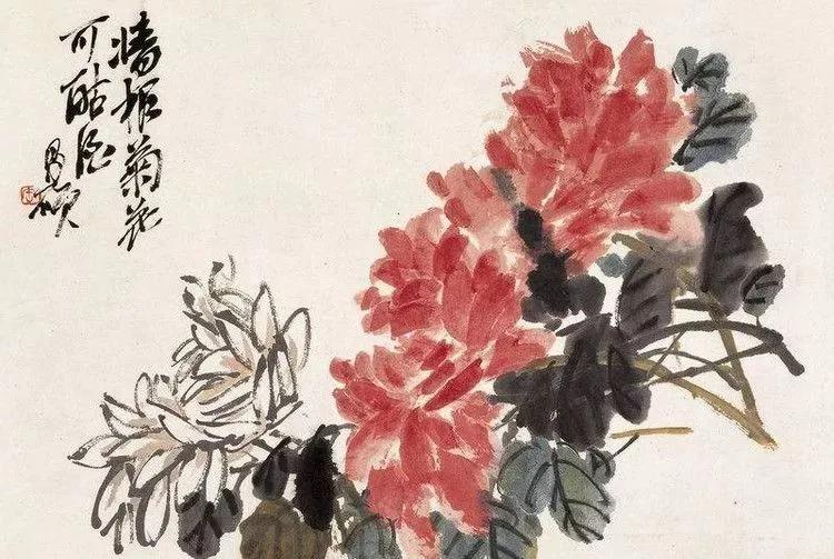 #写意花鸟画分享# 吴昌硕写意花鸟作品18张欣赏！（图片来自网络，仅作分享，如有
