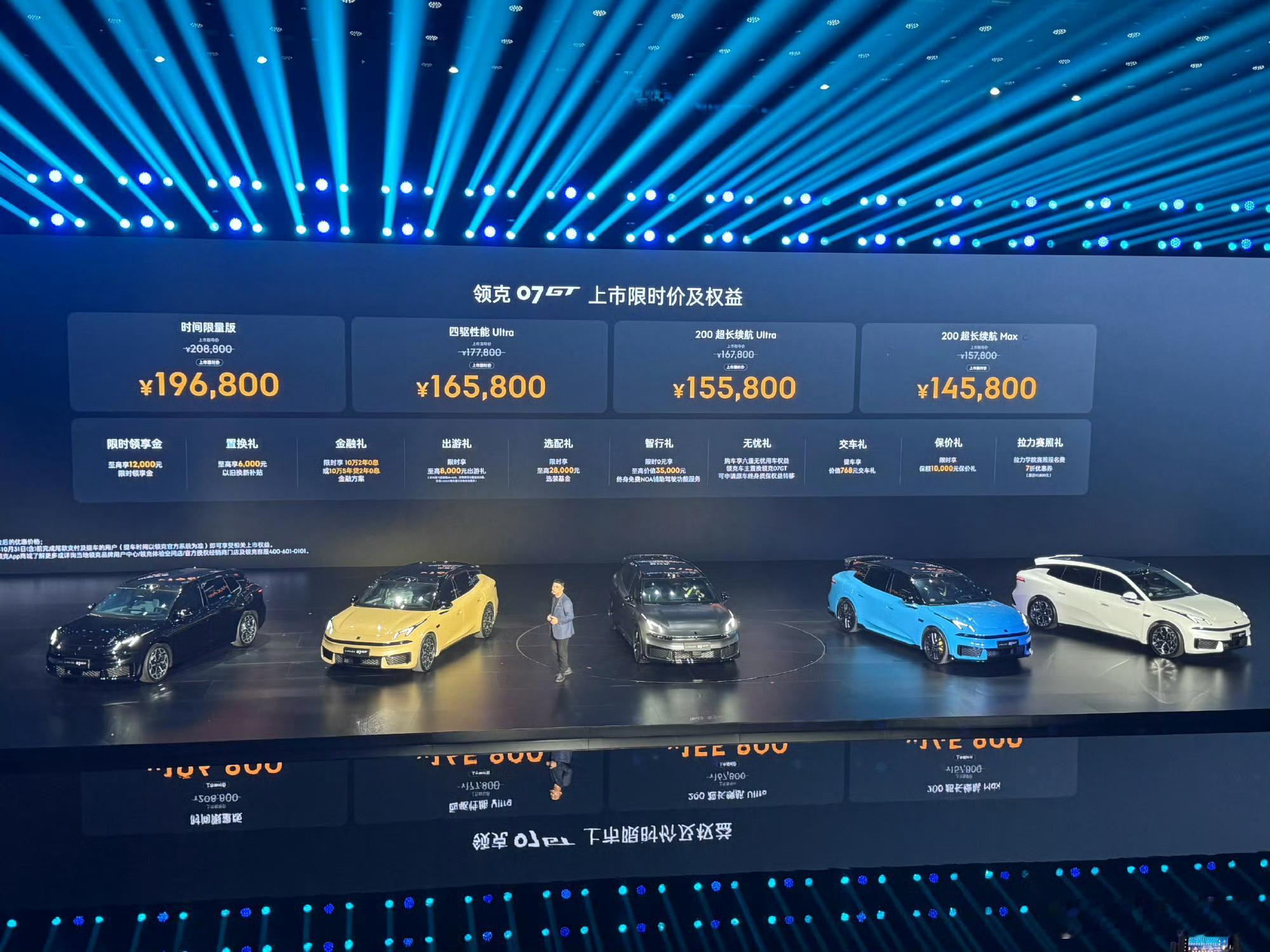 领克07GT正式上市，一共推出4个版本，限时售价：200超长续航 Max：14.
