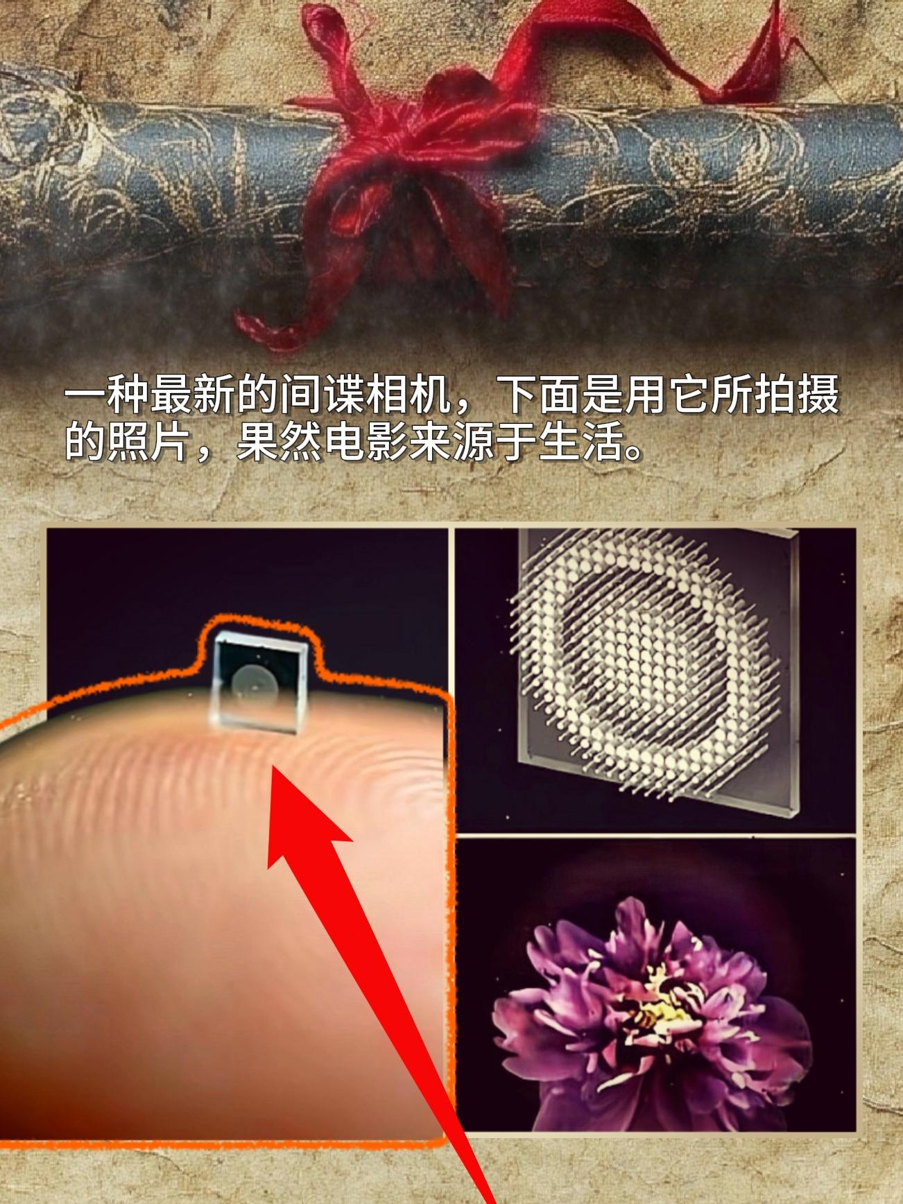 一种最新的间谍相机，下面是用它所拍摄的照片，果然电影来源于生活。