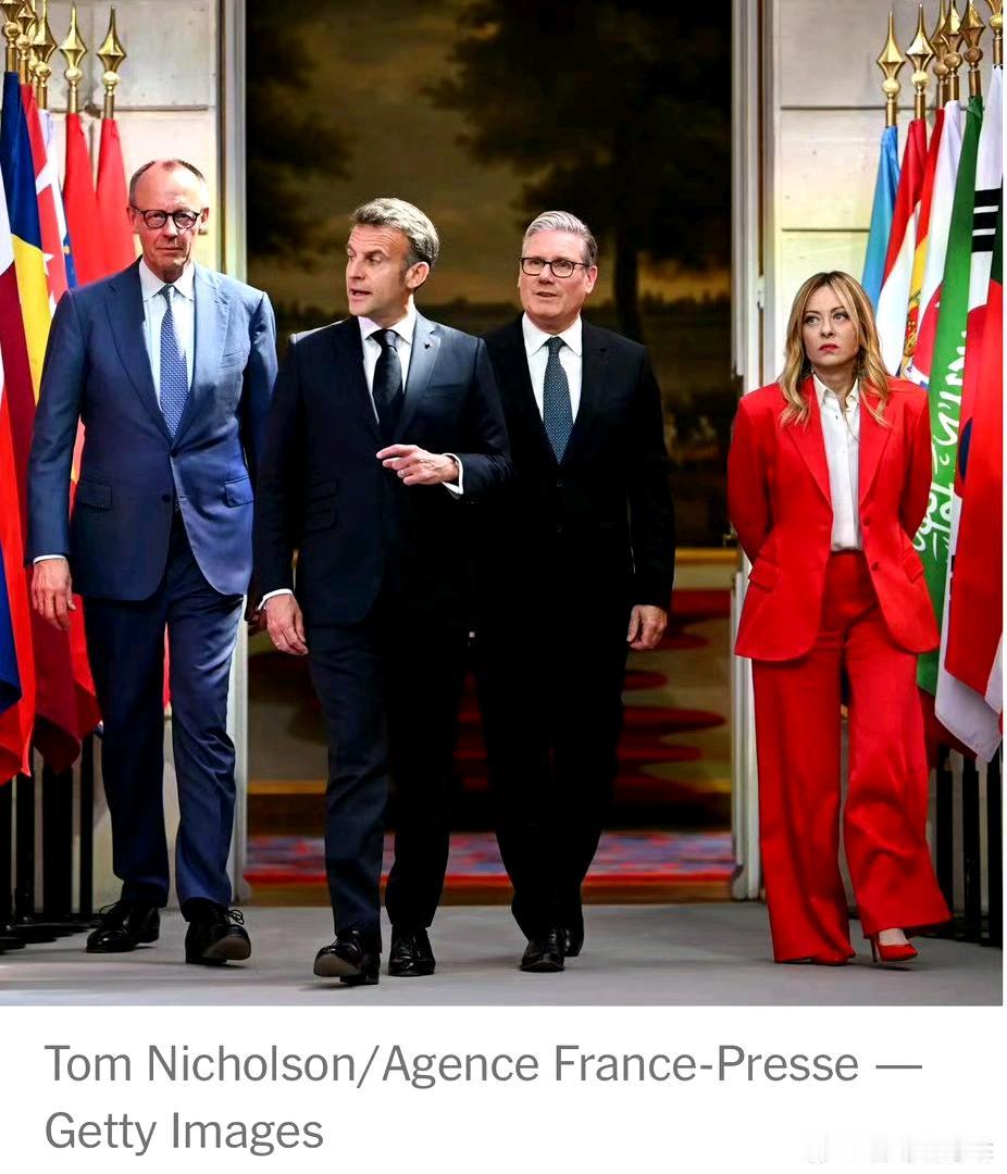 英国、法国、德国和意大利又又又开会了，讨论霍尔木兹海峡护航的问题。阵容很庞大，有