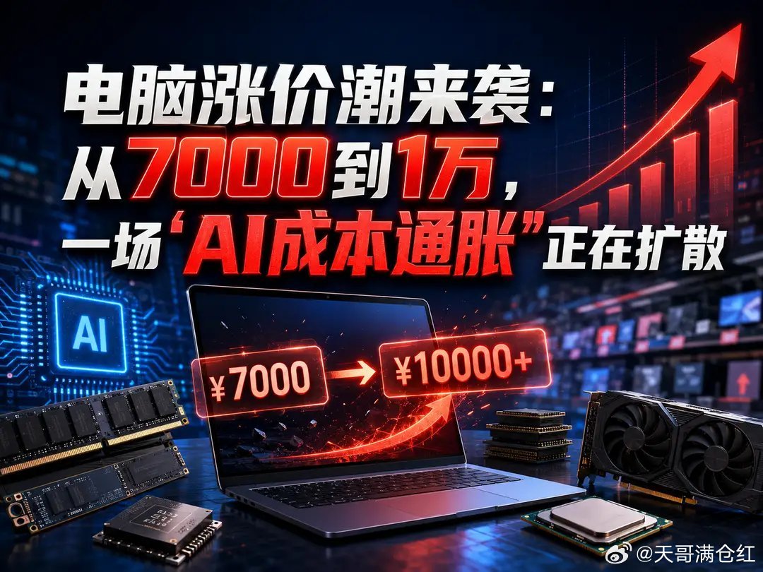 AI算力推高硬件成本！电脑迎来全面涨价潮，7千游戏本飙至万元一场由AI算力引发的
