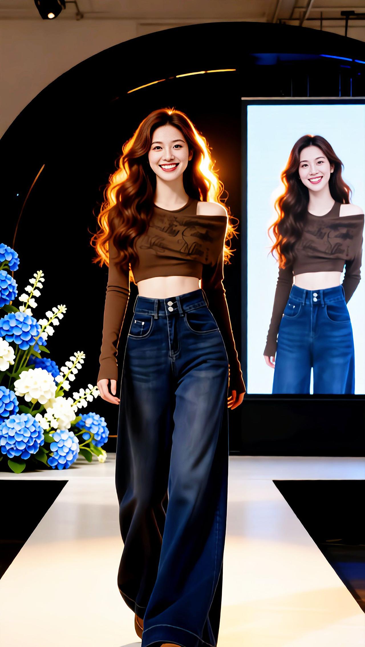 每日分享直筒裤阔腿裤阔腿直筒裤辣妹穿搭大赏