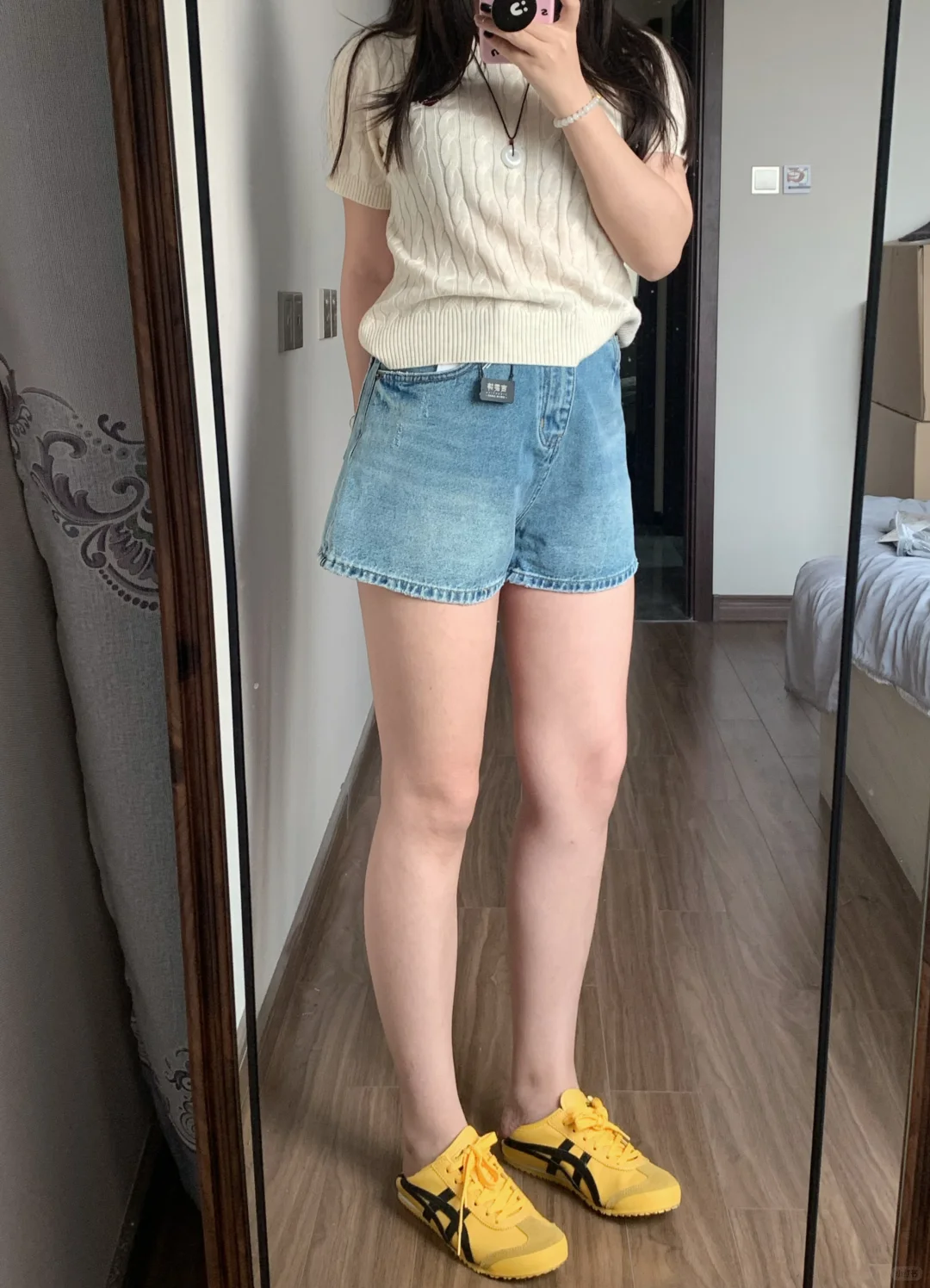 158/105微胖梨形买到超满意的短裤！不走光！
