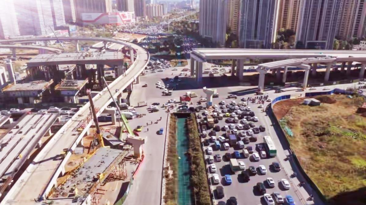 🔥通车倒计时！广昌立交织就钢铁森林，2026春日畅行。昆明广昌立交进入通车冲刺