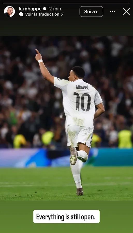 破门难救主，姆巴佩更新社媒鼓励皇马：一切都仍然保持开放04月08日讯  欧冠淘汰