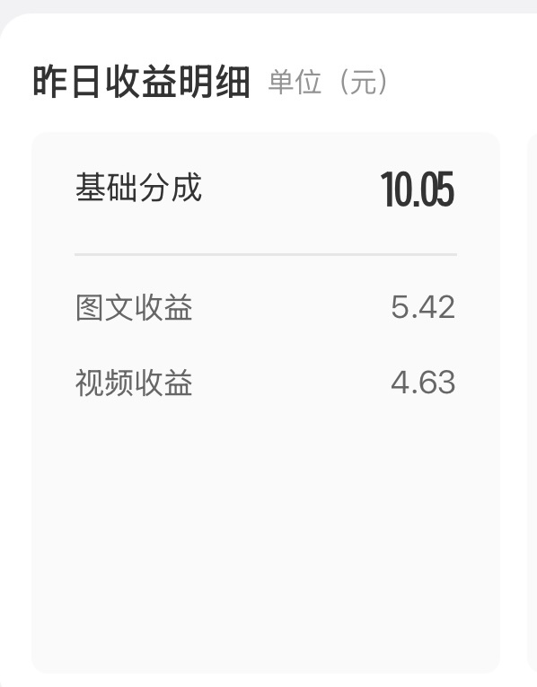 看了一下自己昨天的收入，看了一下同行们发什么都个位数回复，安心下线看漫剧和小说去