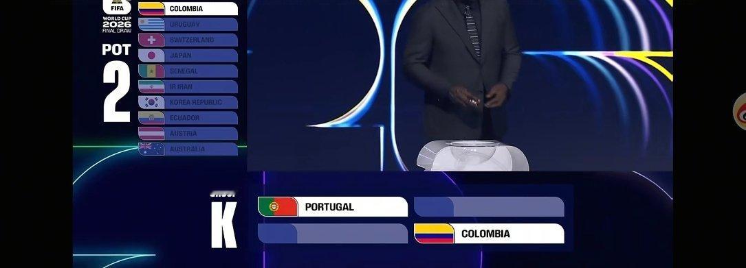 k 组葡萄牙另一个对手，j 罗的哥伦比亚🇨🇴世界杯抽签仪式