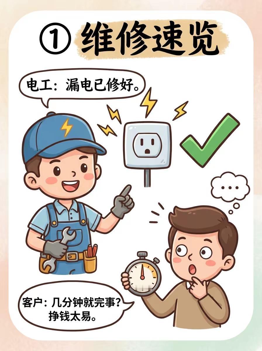 为什么电工维修不能只按时间付费？。电工  水电工