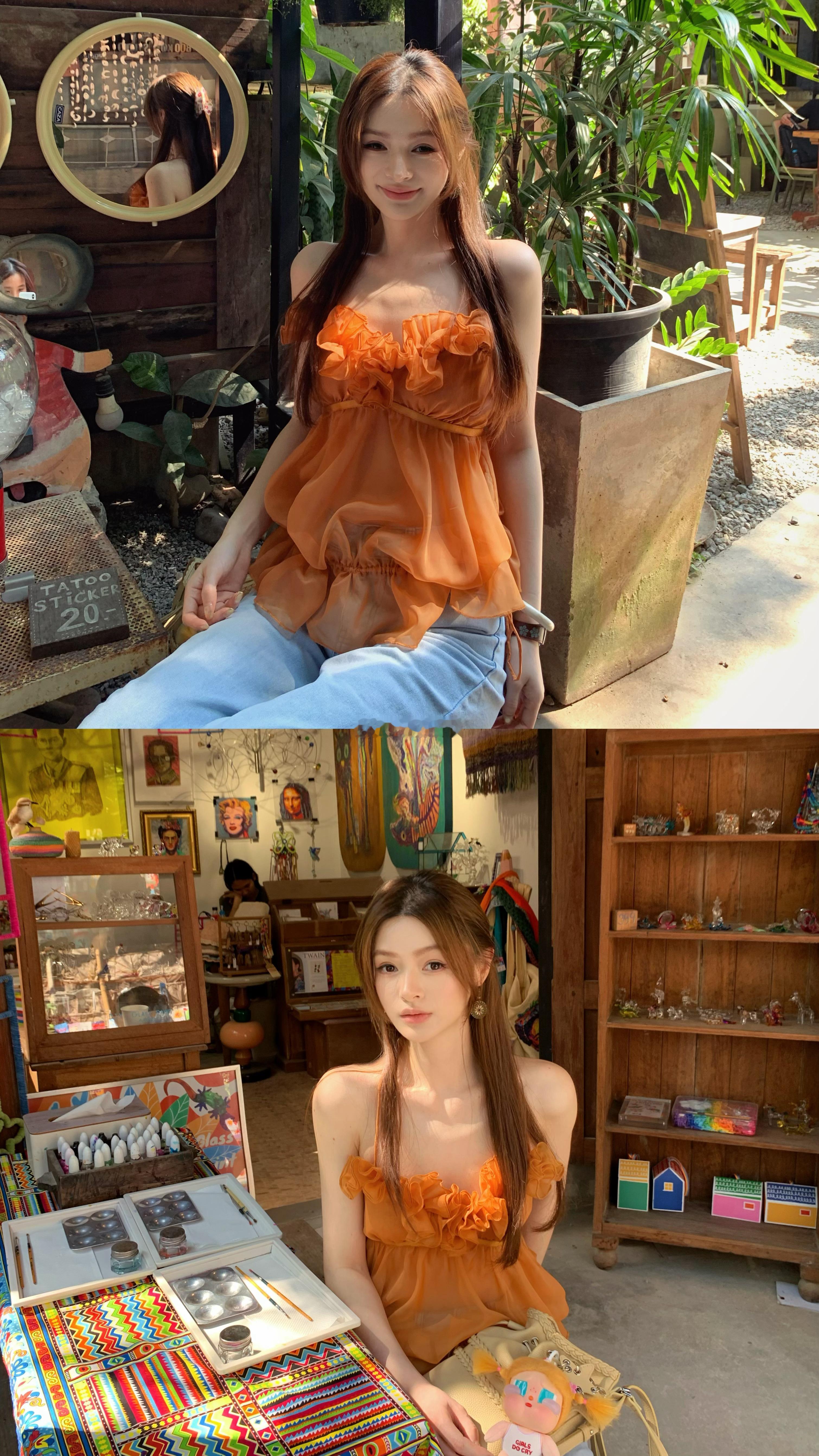 🍊只能说 这个新橘色太靓了！（当然咖色也很时髦好看 不一样感觉 裤子也会安排上