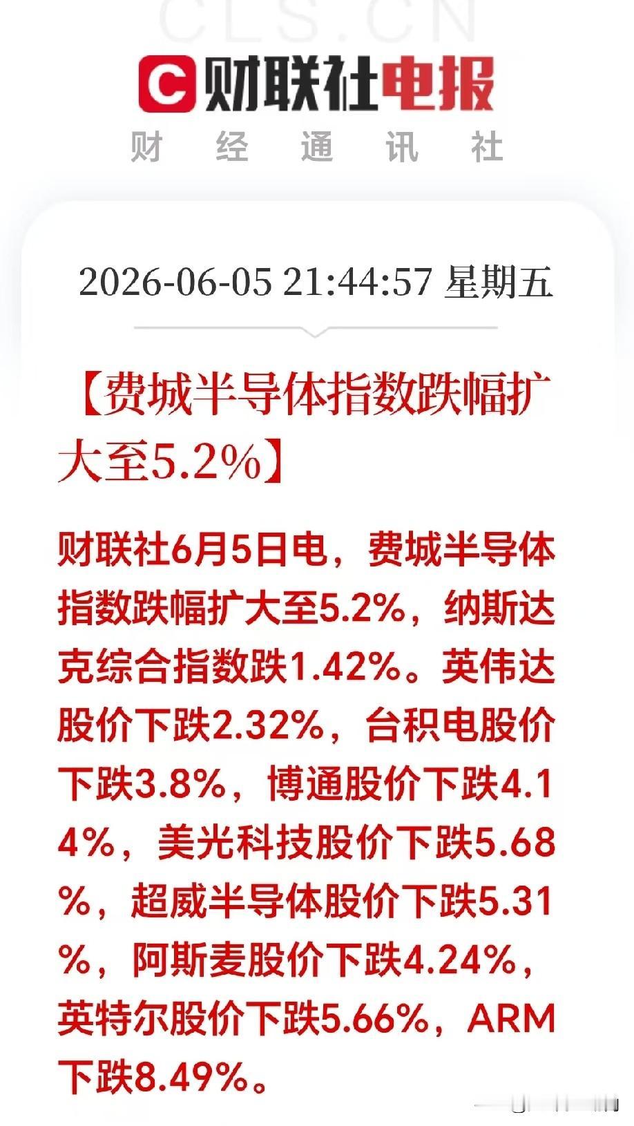 突发两大利空消息！下周A股开盘走势要变天？
 
周五美股夜盘：突发大黑天鹅，下周