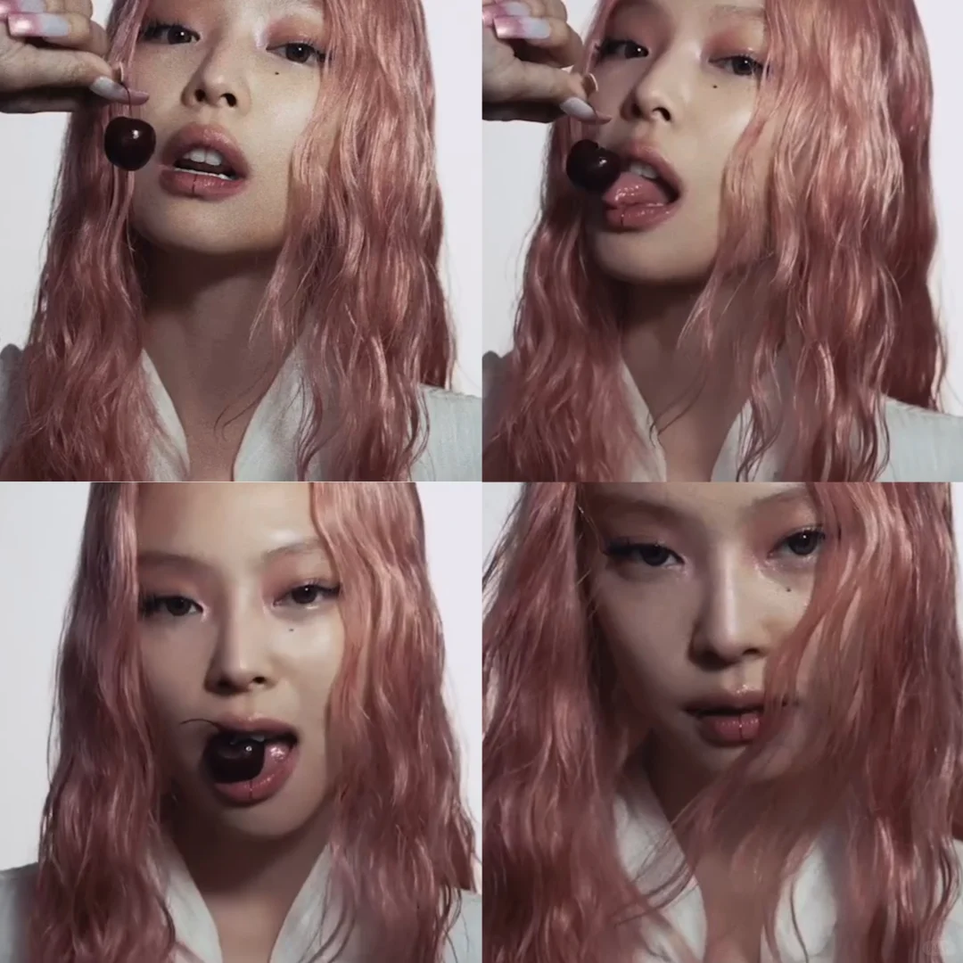 Jennie全新粉发四宫格🍒