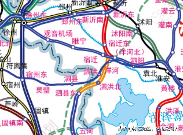 扎心站点博弈！为建泗洪北站，合青高铁硬生生改线，江苏境内新增征拆、桥梁增量成本全